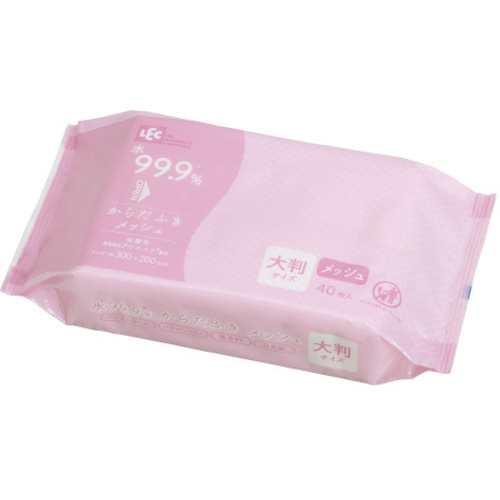 ＮＣ水９９．９　からだふき　大判メッシュ　４０枚