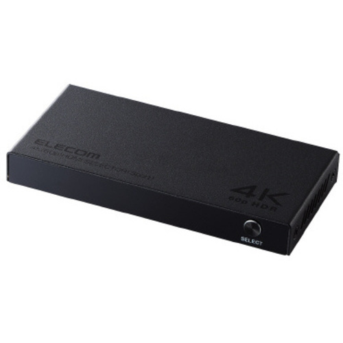 ＨＤＭＩ切替器　４Ｋ６０Ｈｚ対応　４ポート　３入力（ＨＤＭＩ）＋１出力（ＨＤＭＩ）　メタル　ブラック