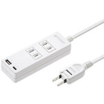 ＵＳＢ充電機能付きタップ　Ｔｙｐｅ－Ｃ搭載（２Ｐ・２個口・２ｍ）　ＴＡＰ－Ｂ１０１ＵＣ－２Ｗ　■お取り寄せ品