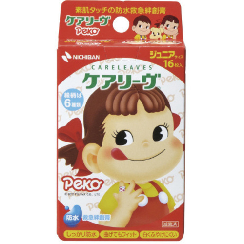 ケアリーヴ　キャラクター　ペコちゃん　１６枚&times;５　【お取り寄せ品】８営業日以内届