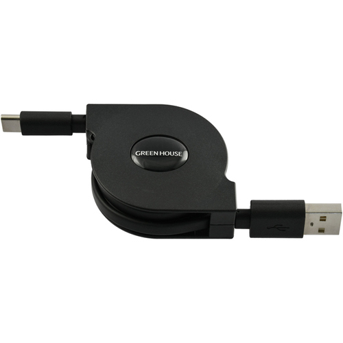 ＵＳＢ　Ｔｙｐｅ－Ａ　－　ＵＳＢ　Ｔｙｐｅ－Ｃ　巻き取りＵＳＢ充電ケーブル　１５Ｗ対応（最大１ｍ）　■お取り寄せ品