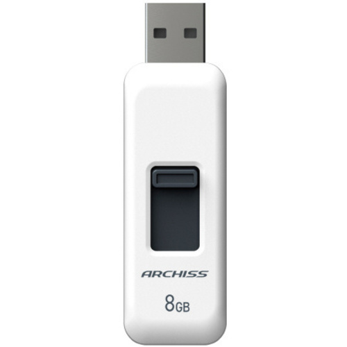 スライド式ＵＳＢメモリ　８ＧＢ　ホワイト