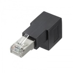 ＲＪ－４５Ｌ型変換アダプタ（下出し、カテゴリ６Ａ　ＳＴＰ）　ＡＤＴ－ＲＪ６Ａ－ＬＤ　■お取り寄せ品