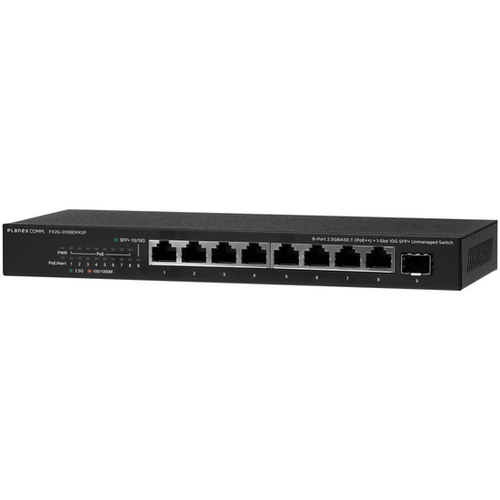 ８ポート　２．５ＧＢＡＳＥ－Ｔ　（ＰｏＥ＋＋）　＋　１スロット　１０Ｇ　ＳＦＰ＋　アンマネージドスイッチ　■お取り寄せ品