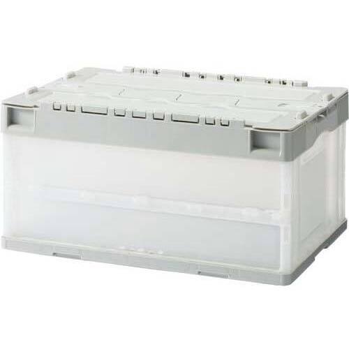 折りたたみコンテナフタ一体型　４０Ｌグレー１５個入