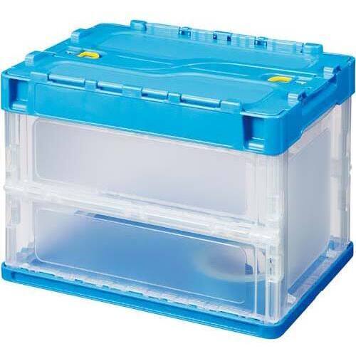 薄型軽量オリコン　２０Ｌ　フタ一体型　半透明１０個