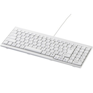 ＵＳＢ接続　有線スリムキーボード　ホワイト　■お取り寄せ品