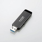 ＵＳＢ３．０フラッシュメモリ／６４ＧＢ／ＡＥＳセキュリティ機能付／ブラック　■お取り寄せ品