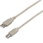 ＵＳＢ２．０ケーブル（Ａ　ｔｏ　Ｂ）　５ｍ　アイボリー　■２営業日内届