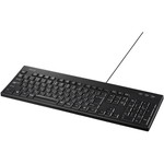 ＵＳＢ接続　有線フルキーボード　丸洗い対応　ブラック　■お取り寄せ品