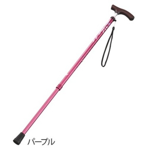 伸縮杖（スリムネックタイプ）　パープル（女性用）　Ｂ０５９－６０８ＳＤ－Ｄ００４－３　８－６９６１－０１
