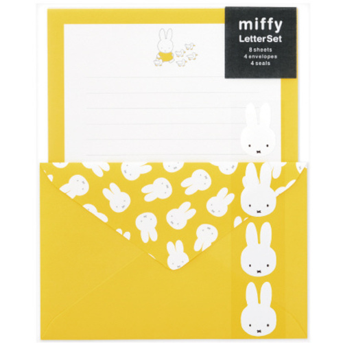 ミッフィーレター　パターン／イエロー　【お取り寄せ品】１１営業日以内届