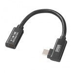ＵＳＢ５Ｇｂｐｓ　Ｔｙｐｅ－Ｃ延長ケーブルＬ型・ＰＤ１００Ｗ・０．１ｍ　ＫＵ－５ＧＣＣＰ１００ＥＮＬ０１　■お取り寄せ品