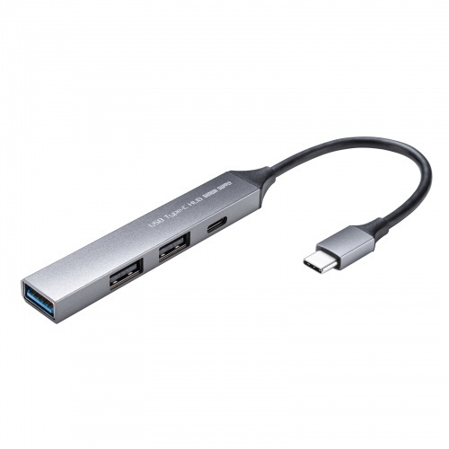 ＵＳＢ　Ｔｙｐｅ－Ｃ　４ポート　コンボ　超スリムハブ　ＵＳＢ－５ＴＣ２７ＧＭ　■お取り寄せ品