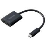 Ｔｙｐｅ－Ｃ映像変換アダプタ／Ｔｙｐｅ－Ｃ　－　Ｔｙｐｅ－Ｃ×２／４Ｋ６０Ｈｚ／１０Ｇｐｂｓ／ブラック　■お取り寄せ品
