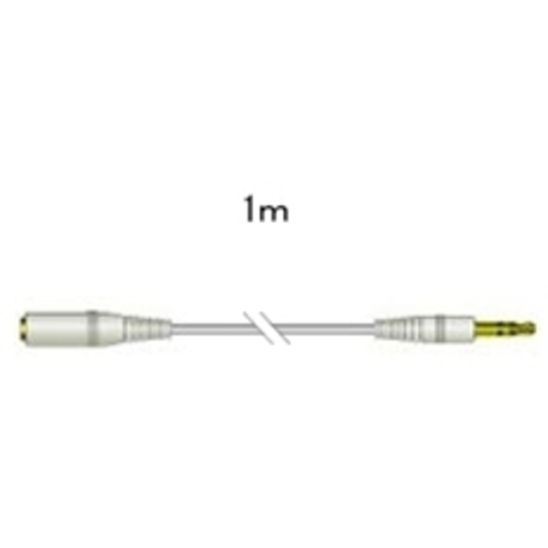 延長コードＤＡＰ用ステレオミニプラグ－ステレオミニジャック１ｍ（ホワイト）　ＣＮ－Ｍ１００－Ｗ　■お取り寄せ品