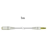 延長コードＤＡＰ用ステレオミニプラグ－ステレオミニジャック１ｍ（ホワイト）　ＣＮ－Ｍ１００－Ｗ　■お取り寄せ品