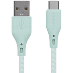 ＵＳＢケーブル／ＵＳＢ２．０／Ａ－Ｃ／シリコン／１．５ｍ／アイスミントブルー　■お取り寄せ品