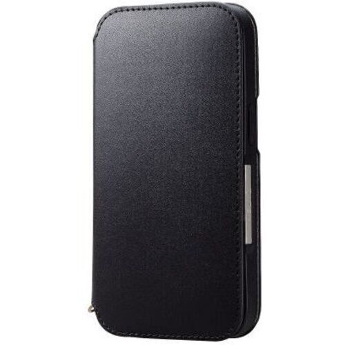 ｉＰｈｏｎｅ　１５用レザーケース／手帳型／耐衝撃／ＮＥＵＴＺ／磁石付き／ブラック　■お取り寄せ品