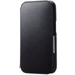 ｉＰｈｏｎｅ　１５用レザーケース／手帳型／耐衝撃／ＮＥＵＴＺ／磁石付き／ブラック　■お取り寄せ品