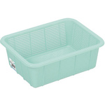 アシスト抗菌角ざる　深３型　グリーン　【お取り寄せ品】１４営業日以内届