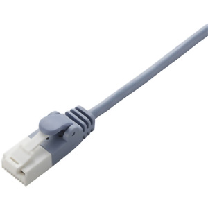 ＥＵ　ＲｏＨＳ指令準拠　ツメ折れ防止スリムＬＡＮケーブル（Ｃａｔ６）／２０．０ｍ／ブルー　■お取り寄せ品