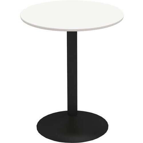 カフェテーブルスチール丸脚丸天板６００ホワイト　【組立サービス付】