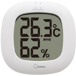 デジタル温湿度計　ルミール　ホワイト