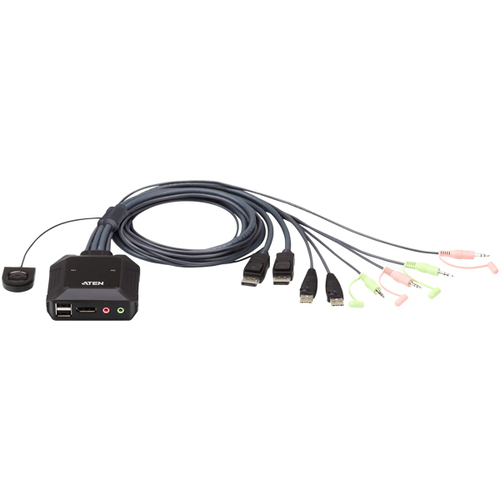 ケーブル一体型２ポートＵＳＢ　ＤｉｓｐｌａｙＰｏｒｔ　ＫＶＭスイッチ　ＣＳ２２ＤＰ　■お取り寄せ品
