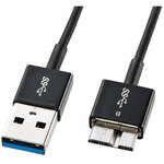 ＵＳＢ３．０マイクロケーブル（Ａ－ＭｉｃｒｏＢ）　０．５ｍ　超ごく細　ＫＵ３０－ＡＭＣＳＳ０５Ｋ　■お取り寄せ品
