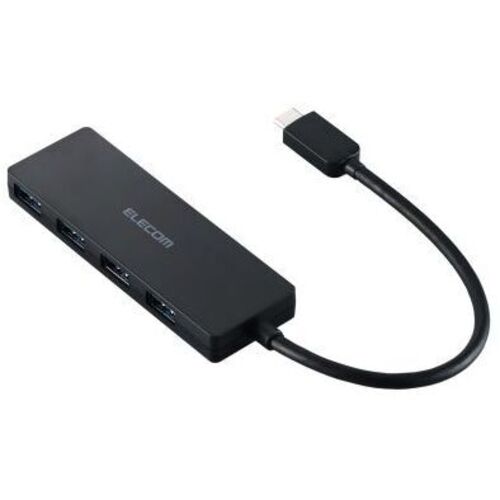 ＵＳＢ　ＨＵＢ／ＵＳＢ－Ｃ／ＵＳＢ５Ｇｂｐｓ／バスパワー／４ポート／１５ｃｍ／ブラック　■お取り寄せ品