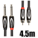 オーディオケーブル／４．５ｍ／ＲＣＡピン×２－ＴＳフォン×２　ＲＣＣ－１５－２Ｒ２８　■お取り寄せ品