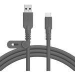 シリコンケーブル　ＵＳＢ－Ａ／Ｃ　２ｍ　スモーキーブラック　ＭＯＴ－ＳＣＢＵ１ＡＣ２００－ＢＫ　■お取り寄せ品