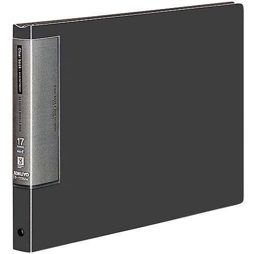 クリヤーブックウェーブカット替紙式Ａ４横１５枚濃灰