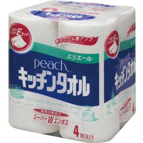 ピーチキッチンタオル　４Ｒ（５０カット）&times;１２