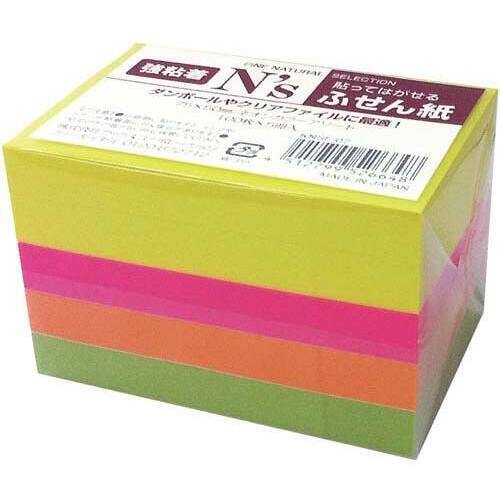 Ｎ’ｓ強粘着ふせん　７５×５０　ネオン　５冊入