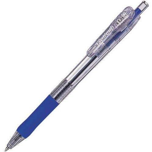 ノック式タプリクリップボールペン０．５ｍｍ青１０本