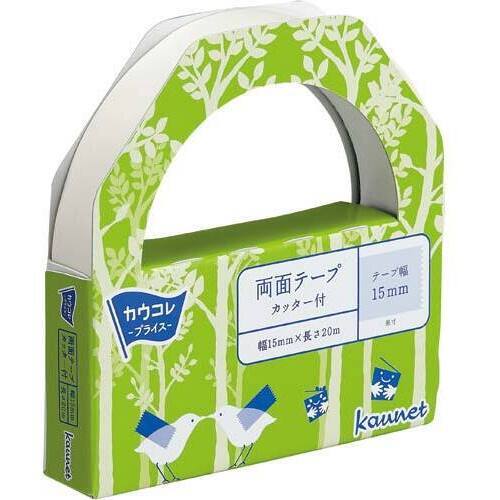 【超ＳＡＬＥ対象品】両面テープカッター付　１５ｍｍ&times;２０ｍ　５巻