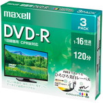 録画用　ＤＶＤ－Ｒ　標準１２０分　１６倍速　ＣＰＲＭ　プリンタブルホワイト　３枚パック　■２営業日内届