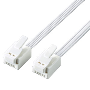 モジュラーケーブル／爪折れ防止／１０ｍ／ホワイト　■お取り寄せ品