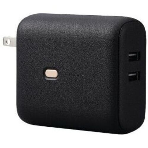 モバイルバッテリー／ＡＣ一体／５０００ｍＡｈ／Ａｘ２／ブラック　ＤＥ－ＡＣ０６－５０００ＢＫ　■お取り寄せ品