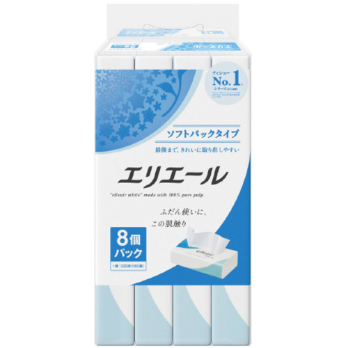 エリエール　ティシュー　ソフトパック　１６０Ｗ８Ｐ