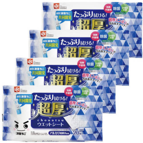 水の激落ち　超厚ウエットシート２０枚&times;４Ｐ