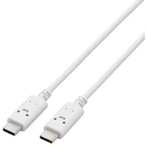 ＵＳＢ　Ｔｙｐｅ－Ｃケーブル／顔つき／２．０ｍ／しろちゃん　ＭＰＡ－ＣＣＦ２０ＷＦ　■お取り寄せ品