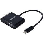 Ｔｙｐｅ－Ｃ映像変換アダプタ／ＴｙｐｅＣ－ＶＧＡ＆給電ポート／ブラック　ＡＤ－ＣＶＧＡＰＤＢＫ２　■お取り寄せ品