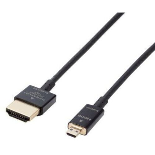 ＨＤＭＩケーブル／Ｐｒｅｍｉｕｍ／スーパースリム／ｍｉｃｒｏ／１．０ｍ／ブラック　■お取り寄せ品