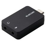 ＵＳＢオーディオ変換アダプタ／ＵＳＢ　Ｔｙｐｅ－Ｃ／直差し／ブラック　ＵＳＢ－ＣＡＤＣ０１ＢＫ　■お取り寄せ品
