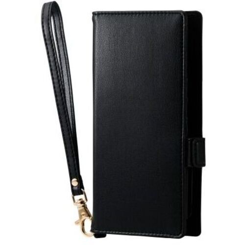 スマホ用マルチケース／手帳型／ハンドストラップ付／Ｌ／ブラック　Ｐ－０７ＰＬＦＹ４ＢＫ　■お取り寄せ品