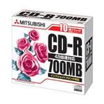 ＣＤ－Ｒ　７００ＭＢ　４－４８倍速対応　１０枚スリムケース入り　印刷可能ホワイトレーベル　■お取り寄せ品