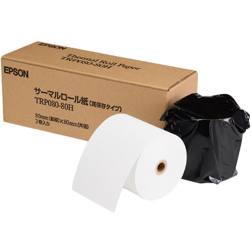 ＴＭシリーズ用サーマルレシートロール紙／高保存タイプ／８０ｍｍ幅／３巻入り　■２営業日内届
